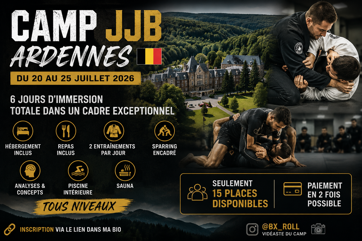 Camp JJB Ardennes – Immersion JJB en Belgique par Naim