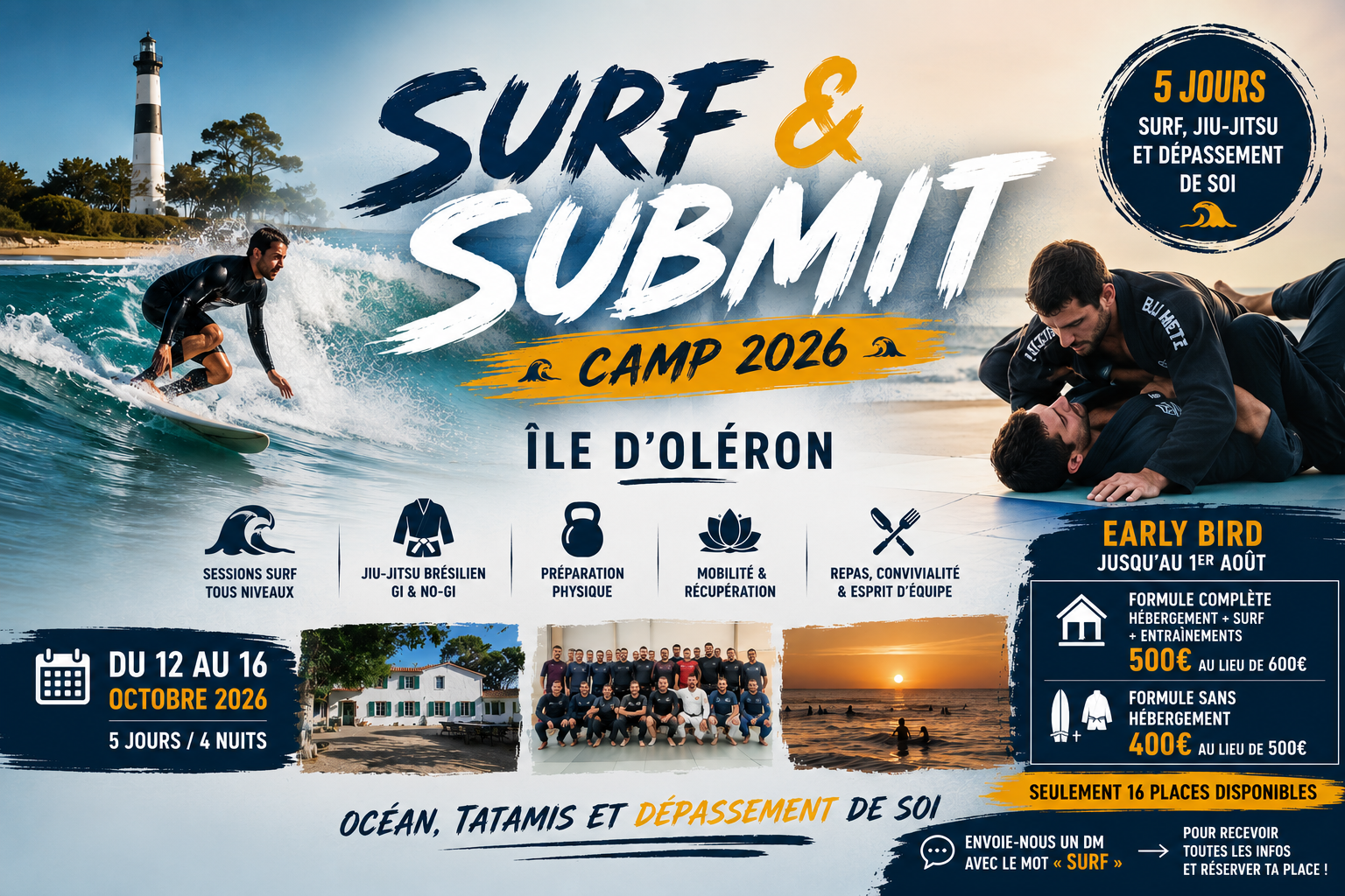SURF & SUBMIT CAMP 2026 – ÎLE D’OLÉRON