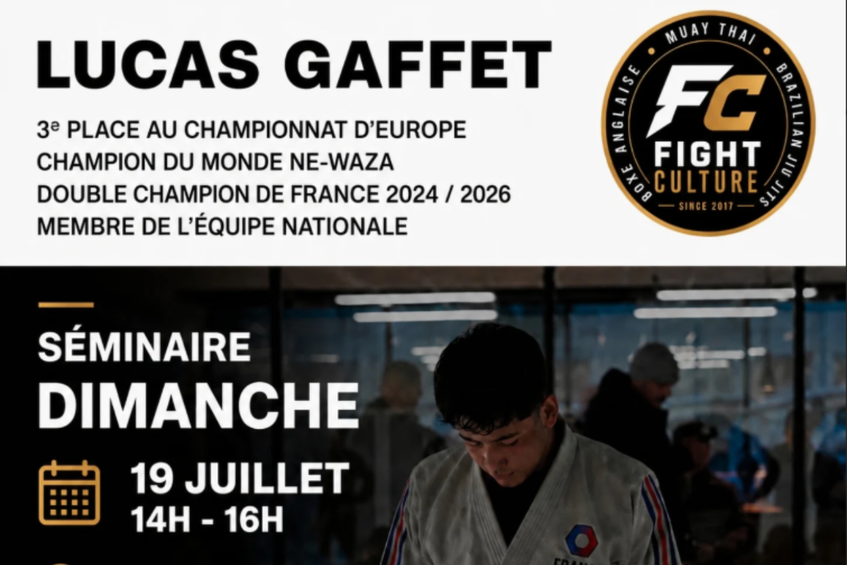 Séminaire JJB avec Lucas GAFFET – Fight Culture – Mouscron (Belgique)