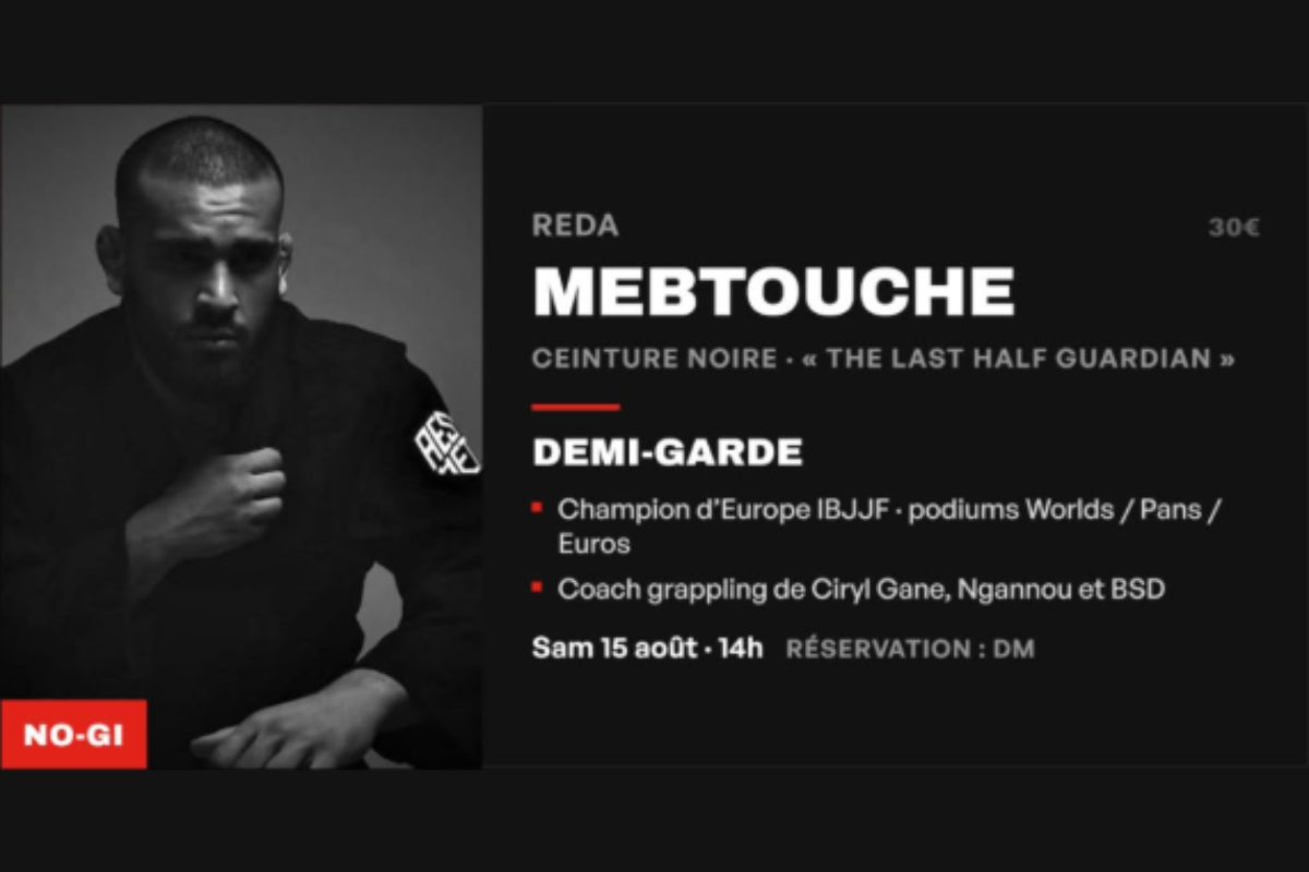 Séminaire No-Gi avec Reda Mebtouche – MatsForMembers (Paris)