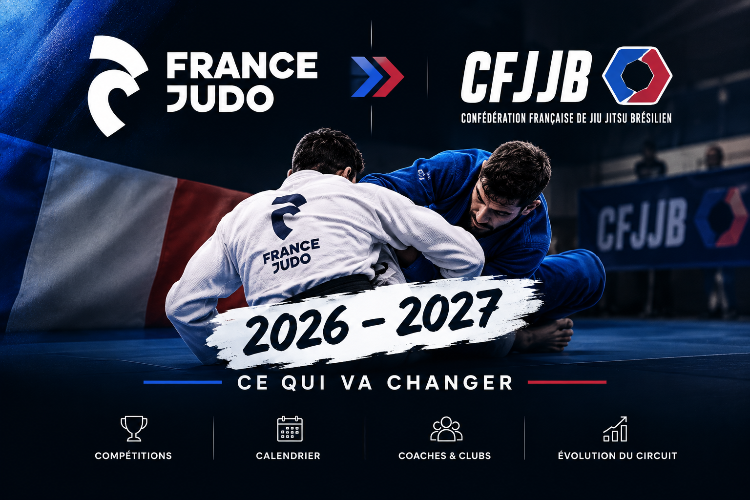 France Judo sur le circuit JJB : ce qui est en place pour 2026–2027 et ce que ça change pour vous